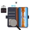 Samsung Galaxy XCover7 Pro Blue Leather RFID Phone Case by KHAZNEH - 4