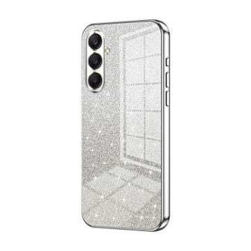 Samsung Galaxy A26 Silver Gradient Glitter Electroplated Phone Case - 1