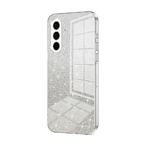 Samsung Galaxy A36 Gradient Glitter Electroplated Phone Case - Transparent - 1