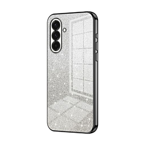 Samsung Galaxy A36 Black Gradient Glitter Electroplated Phone Case - 1