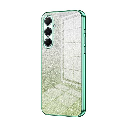 Samsung Galaxy A56 Green Gradient Glitter Electroplated Phone Case - 1