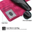 Redmi Turbo 4 Pro/Poco F7 Wine Red Floral Embossed Leather Wallet Case - 5