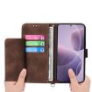 Redmi K80/K80 Pro Brown Embossed Flowers Wallet Leather Phone Case - 3