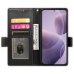 Redmi K80/K80 Pro Black Magnetic Frosted Leather Phone Case - 4