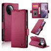 Redmi K80/K80 Pro Wine Red Magnetic Leather Phone Case - Frosted Finish - 1