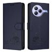 Xiaomi Civi 5 Pro 5G Cat Rat Embossed RFID Leather Case with Lanyard Blue - 2