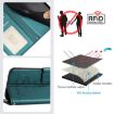 Xiaomi 15S Pro 5G Peacock Green Cat Rat RFID Leather Case with Lanyard - 5
