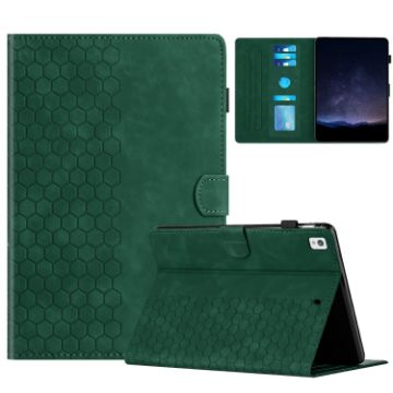 Samsung Galaxy Tab A7 2020 T500 Green Honeycomb Leather Case - 1