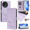 TCL 605/60 SE Light Purple RFID Leather Phone Case - Smile Embossing - 1