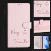 Ulefone Note 14 Pink RFID Leather Phone Case - Smile Embossing Cover - 2