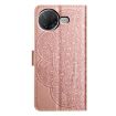 Redmi K80 Pro/K80 Rose Gold Flower Embossed Leather Phone Case - 3