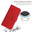 Redmi 14C 4G Sunflower Embossed Flip Leather Case with Lanyard Red - 5