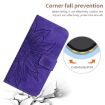 Redmi Note 14 Pro+ 5G Dark Purple Sunflower Flip Leather Case with Lanyard - 5