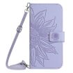 Redmi Note 14 Pro+ 5G Purple Sunflower Flip Leather Case with Lanyard - 2