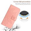 Redmi Note 14 4G Pink Sunflower Embossed Flip Leather Case with Lanyard - 5