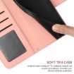 Redmi Note 14 4G Pink Sunflower Embossed Flip Leather Case with Lanyard - 7