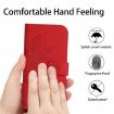 Redmi Note 14 4G EU Sun Flower Embossed Flip Leather Case (Red) - 4