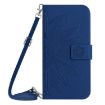 Redmi A5/Poco C71 Sunflower Embossed Flip Leather Case Dark Blue - 2