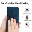 Redmi A5 4G Sunflower Embossed Flip Leather Case with Lanyard, Blue - 4