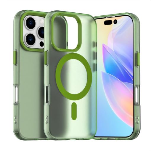 iPhone 16 Pro Candy Magsafe PC Hybrid TPU Case - Green - 1