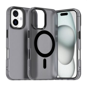 iPhone 16 Plus Candy Magsafe PC Hybrid TPU Case - Black - 1