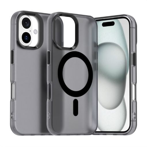 iPhone 16 Plus Candy Magsafe PC Hybrid TPU Case - Black - 1