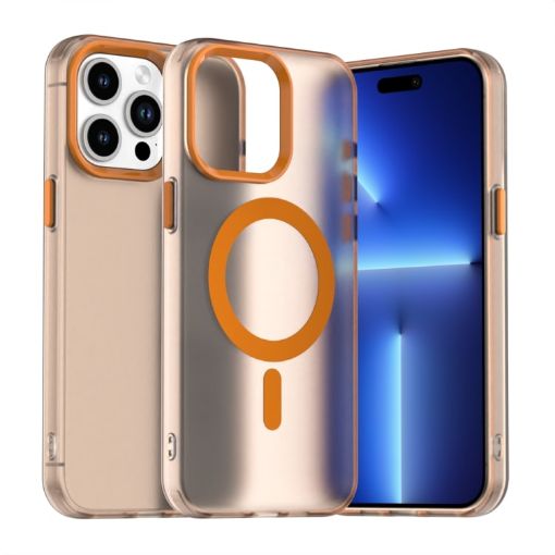 iPhone 15 Pro Max Candy Magsafe Hybrid TPU Case - Orange - 1