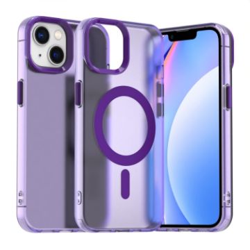 iPhone 14 Plus Purple Candy Magsafe PC Hybrid TPU Case - 1