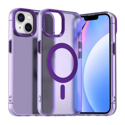 iPhone 14 Plus Purple Candy Magsafe PC Hybrid TPU Case - 1