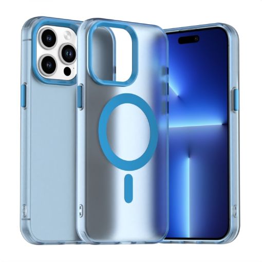 iPhone 13 Pro Max Candy Magsafe PC Hybrid TPU Case - Blue - 1