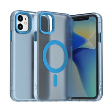 iPhone 12 Candy Magsafe PC Hybrid TPU Case - Blue - 1
