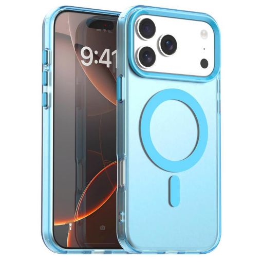 iPhone 17 Pro Max Blue Candy Magsafe PC Hybrid TPU Case - 1