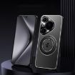 Huawei Pura 80 Pro 5G Black Rotating Holder Frosted Metal Phone Case - 1