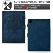 Samsung Galaxy Tab A8 10.5 2021 Cats Embossed Leather Case Dark Blue - 4