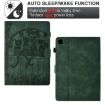 Samsung Galaxy Tab A7 2020 T500 Cats Embossed Leather Case Green - 4