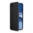 Xiaomi Poco F7 5G Global Flip Leather Phone Case - Carbon Fiber Black - 2