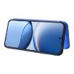 Xiaomi Poco F7 5G Global Flip Leather Phone Case Blue - Carbon Fiber Texture - 5
