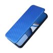 Xiaomi Poco F7 5G Global Flip Leather Phone Case Blue - Carbon Fiber Texture - 6