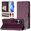 Ulefone Note 17 Pro Violet RFID Leather Phone Case Honeycomb Design - 1