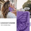 Xiaomi Civi 5 Pro 5G Butterfly Embossed Leather Case - Light Purple - 7