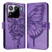 Xiaomi 15S Pro 5G Light Purple Butterfly Leather Phone Case - 2