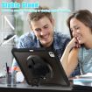 iPad Pro 13 2024 Heavy Duty Hybrid Case with Hand Grip & Strap - Black - 6