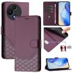 TCL 605/60 SE Violet Honeycomb Embossing RFID Leather Phone Case - 1