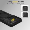 Redmi A5 4G Phone Case Black - CD Texture, Sliding Camshield, Magnetic Holder - 4