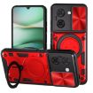 Redmi A5 4G Phone Case - CD Texture, Camshield, Magnetic Holder, Red - 1