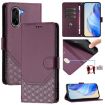 OnePlus Ace 5 Racing Violet RFID Leather Phone Case - Honeycomb Design - 1