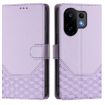 Vivo S30 Light Purple Honeycomb Embossing RFID Leather Phone Case - 2