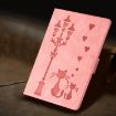 Samsung Galaxy Tab A7 10.4 2020 Pink Cat Leather Case Cover - 2