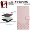 Realme Narzo 80/14 Pro 5G Pink Honeycomb RFID Leather Case India - 4