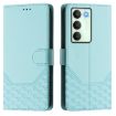 Realme 14x/V70/C75 5G Honeycomb RFID Leather Case - Mint Green - 2